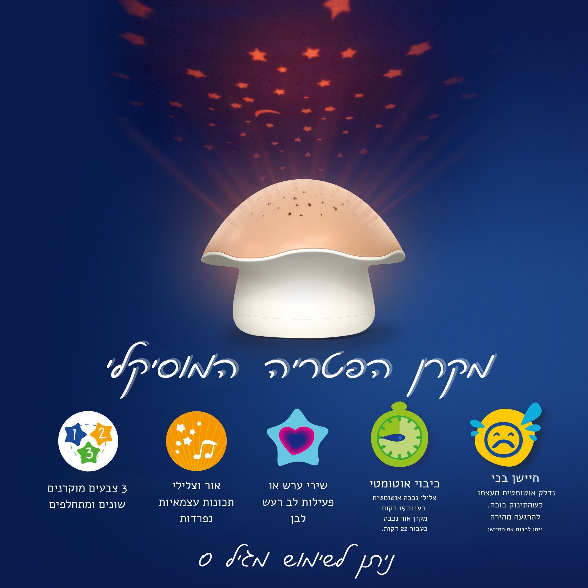 מנורת לילה פטרית יער מוסיקלית וורודה – תמונה 2